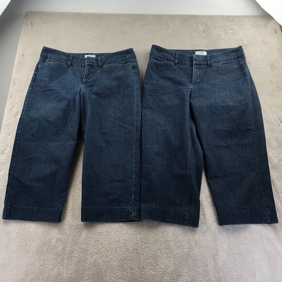 2 Dockers Womens Capri Jeans Size 4P Lot Of Two Mid Rise Curvy Blue Denim Crop - Picture 11 of 12